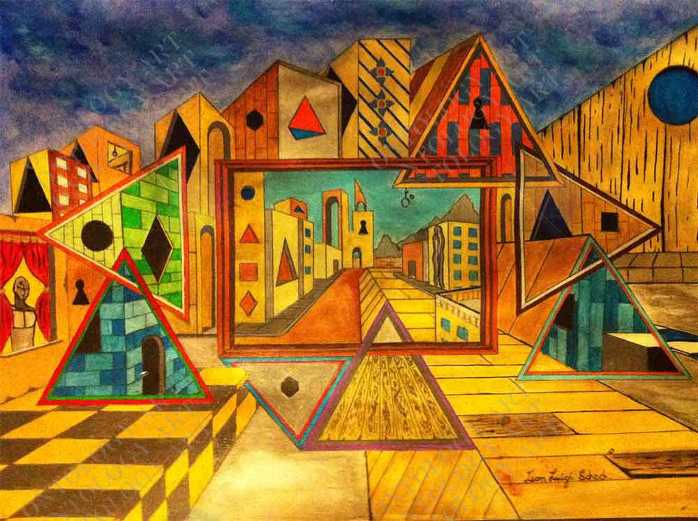 Geometry city Acrylic on canvas (30 x 40cm)