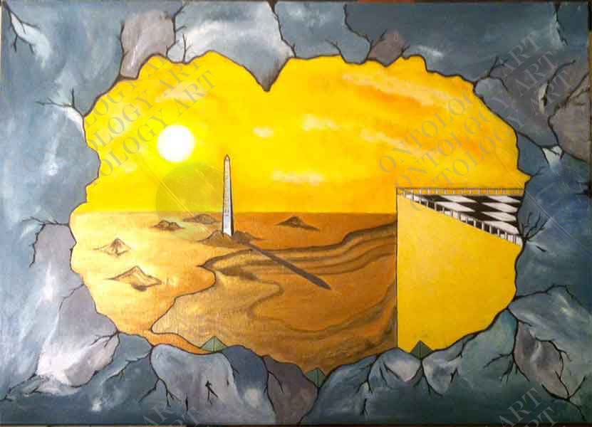 The four o'clock pm of Mars Acrylic on canvas (50 x 70cm)